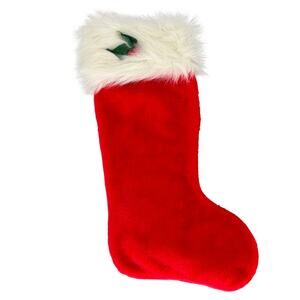 Traditional Plush Red And White Stocking 18" Santa Suit Premium Christmas Decor